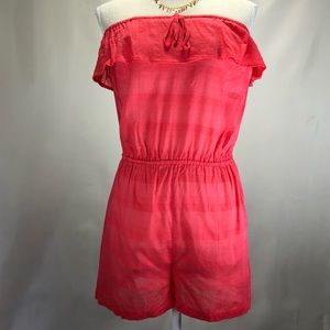 Mossimo Hot Pink Tube Romper (Small)